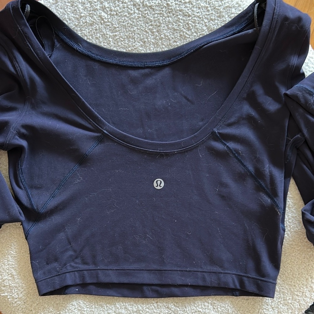 lululemon athletica Blue Nulu Crop